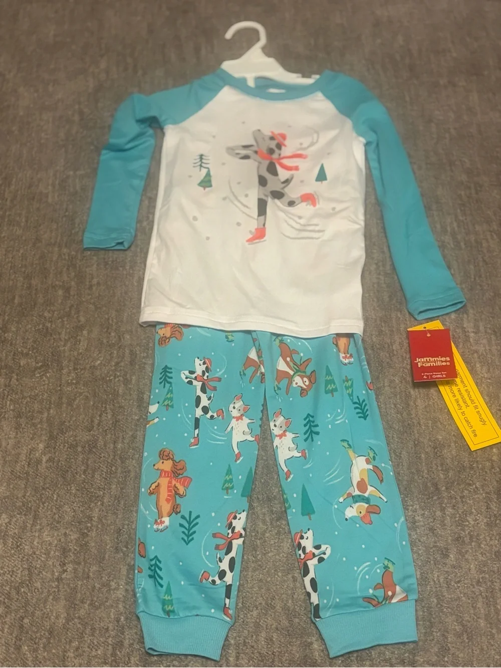 Toddler Girl Jammies For Your Families  Top & Bottoms Pajama Set Size 4